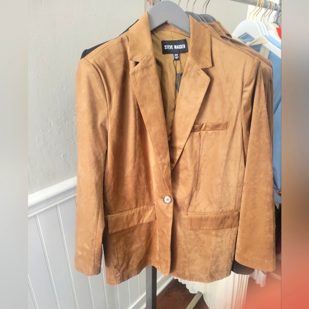 Steve Madden Tan Suede Blazer